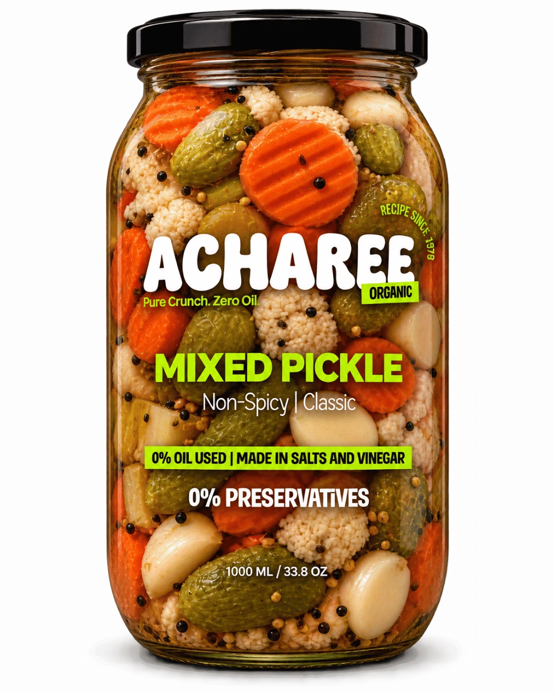 Acharee Mixed Pickle – Non-Spicy Classic