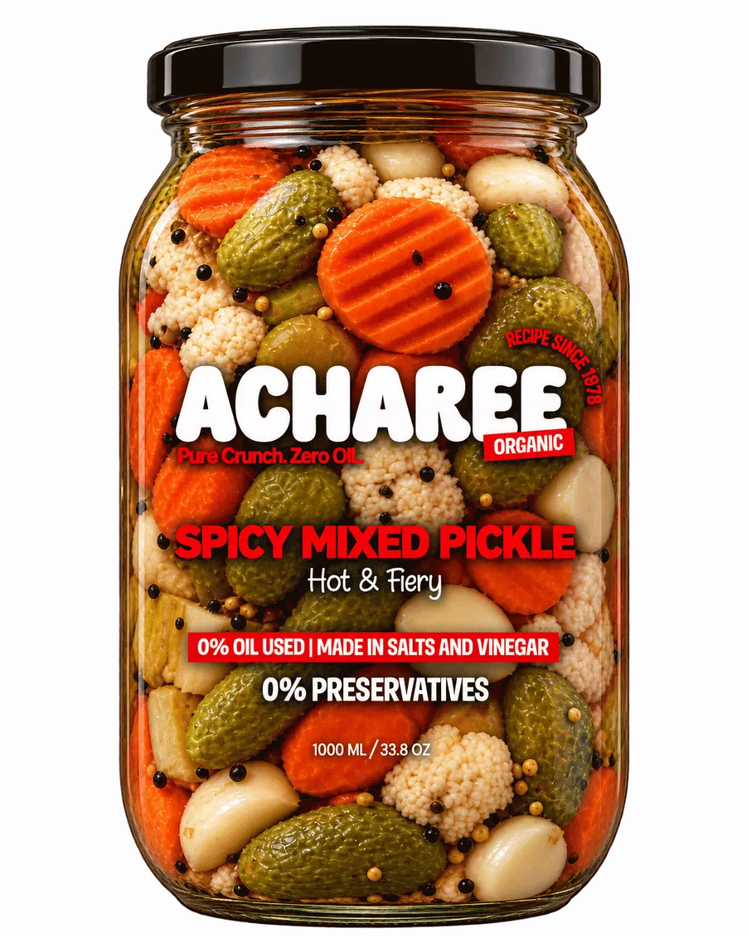 Acharee Spicy Mixed Pickle – Hot & Fiery